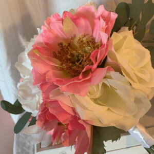 Melon Pink Peony Bridesmaid Bouquets