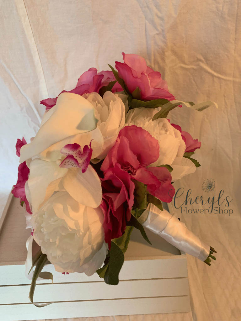Tropical Pink & White Bouquet