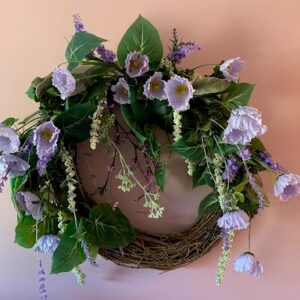 Silk Flower Lavender Wreath
