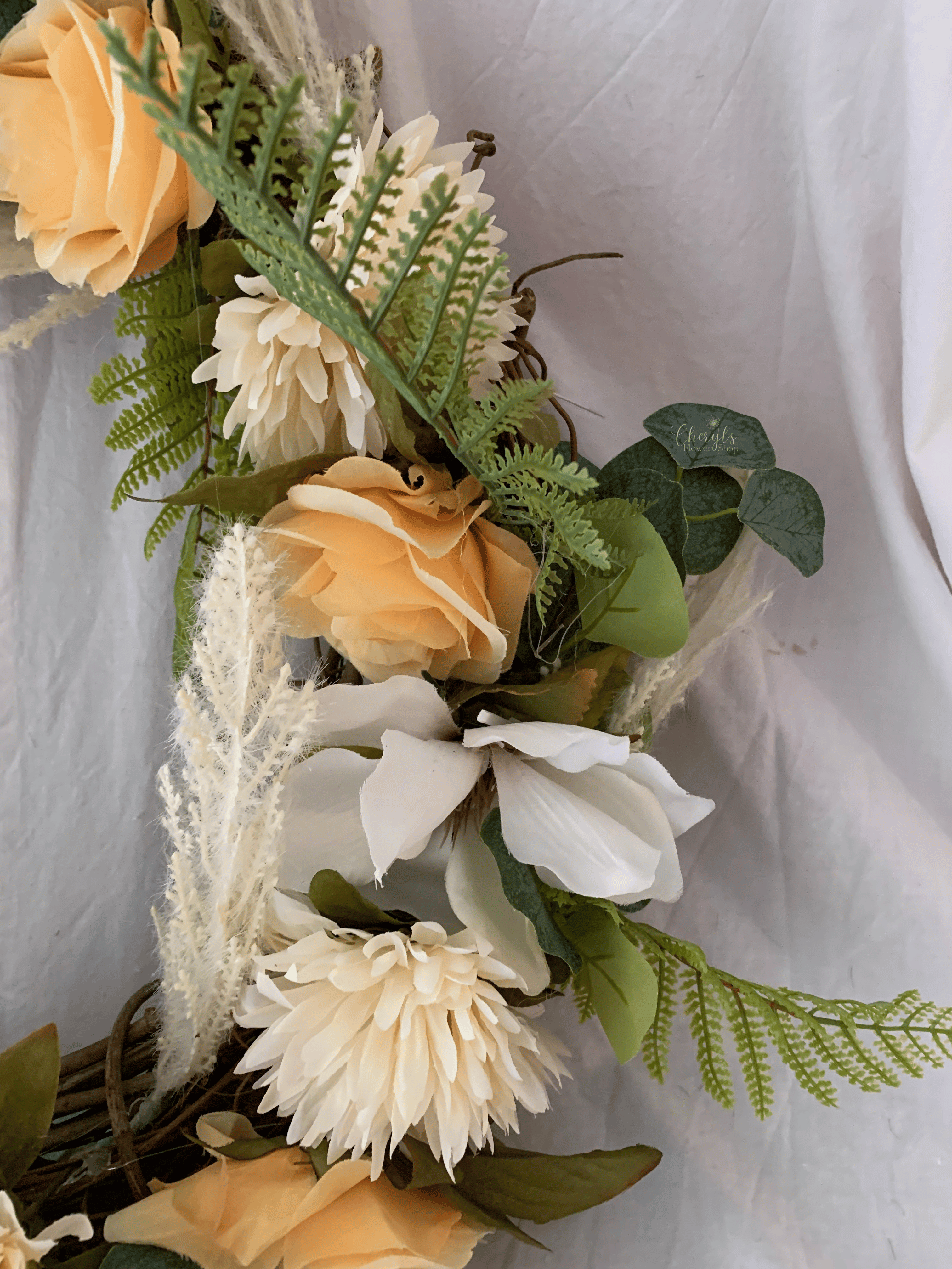 Silk Flower Boho Wreath