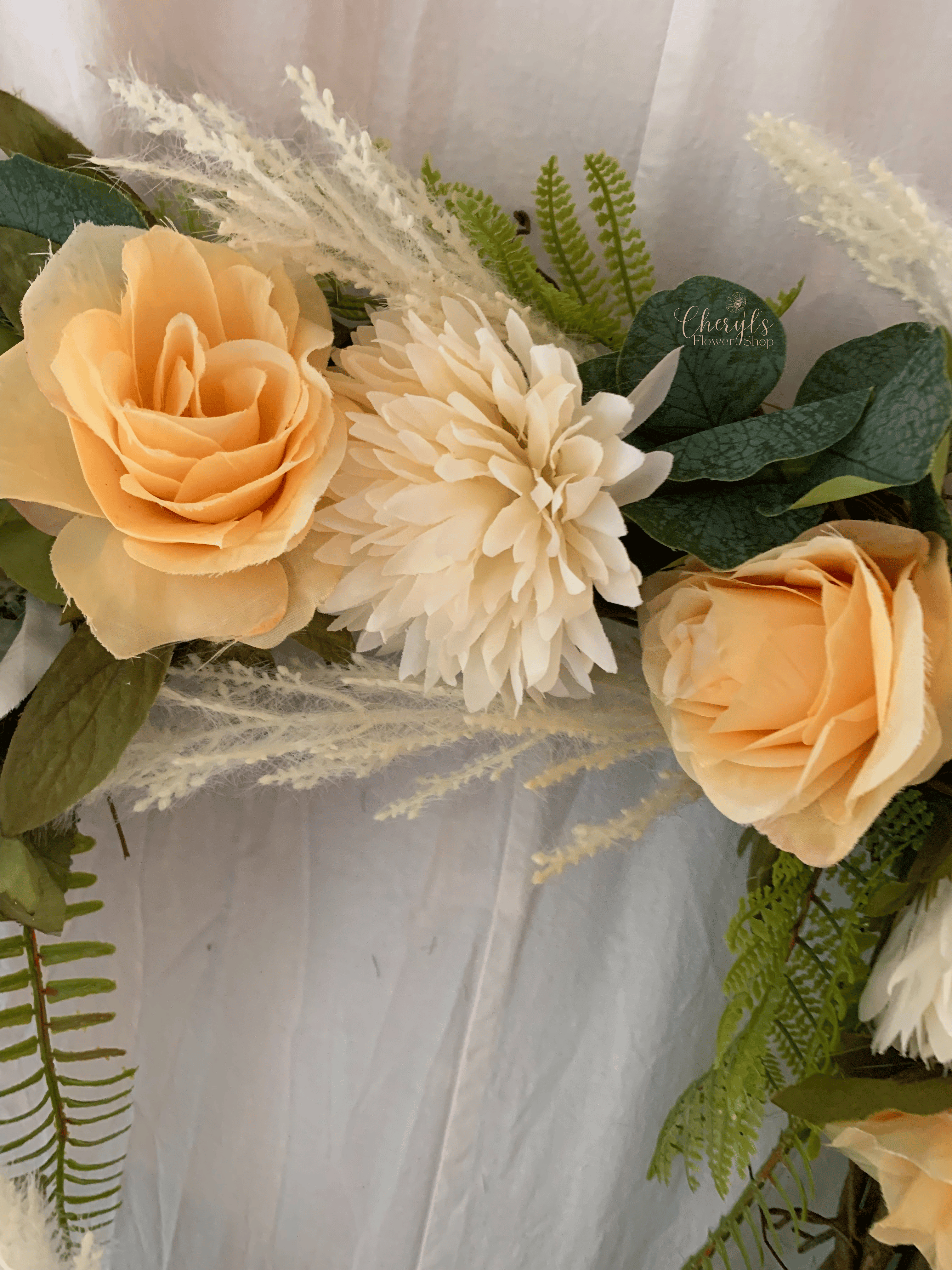 Silk Flower Boho Wreath