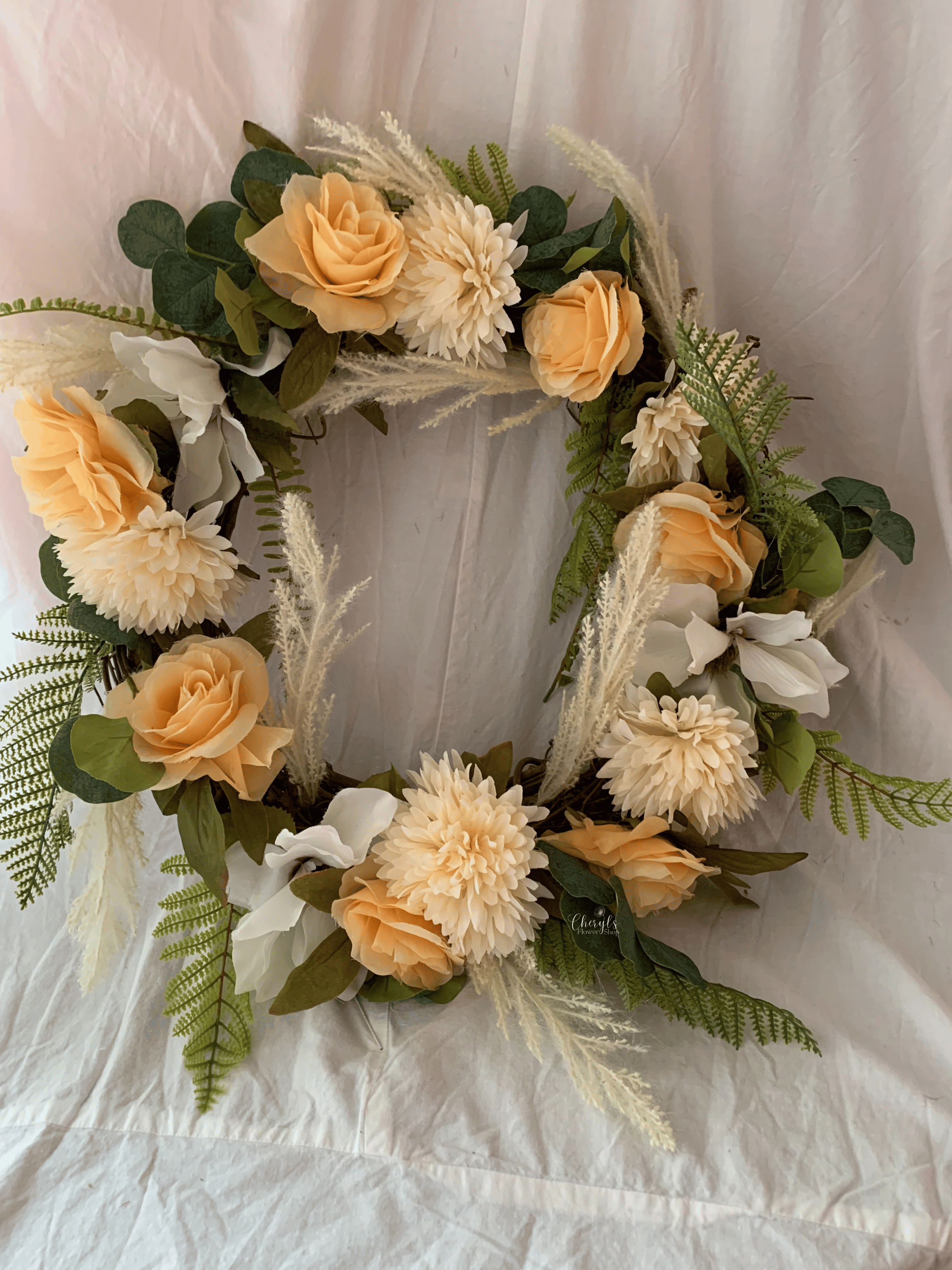 Silk Flower Boho Wreath