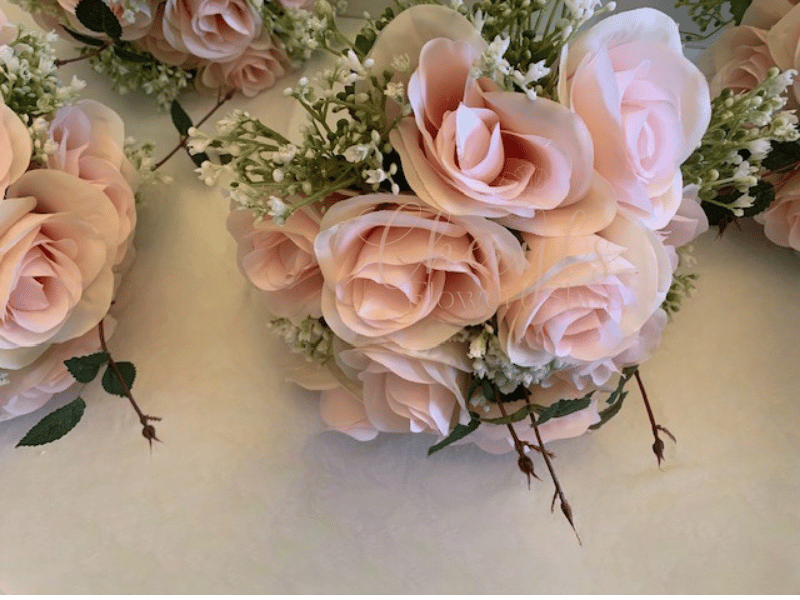 Crystal Pink Rose Bridesmaid Bouquet
